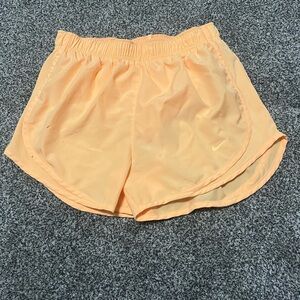 Nike Orange Athletic Shorts Lightweight Elastic Waist